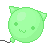 Ballon cat vert